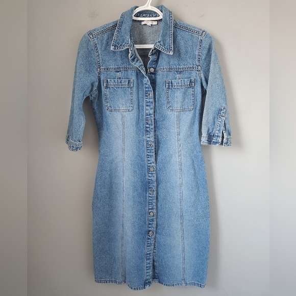 Vintage Smartset Sz 9 Demin Dress - Picture 1 of 12